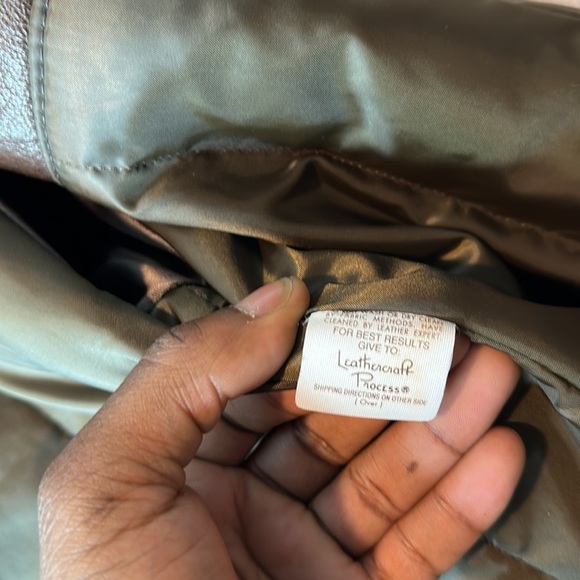 VINTAGE Reed Sportswear Men's Brown Leather jacket - Picture 6 of 11